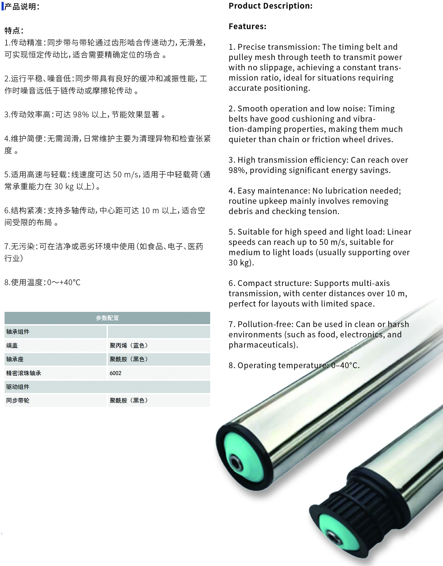 32-8627系列同步带轮输送辊筒-特点.jpg